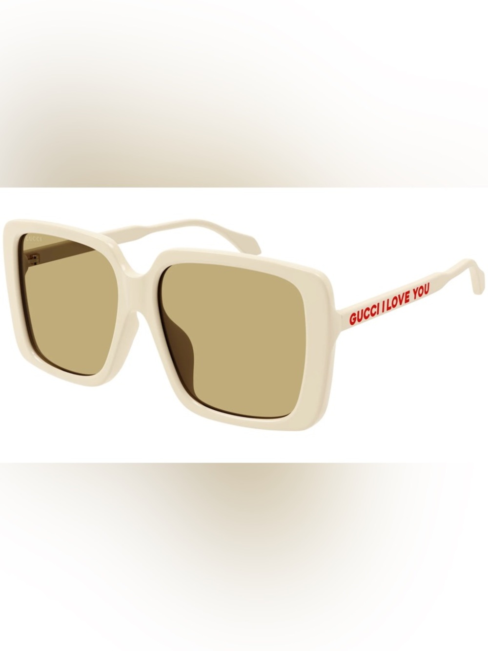 Gucci Cream 'I Love You' Square Sunglasses GG0567SAN